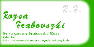 rozsa hrabovszki business card